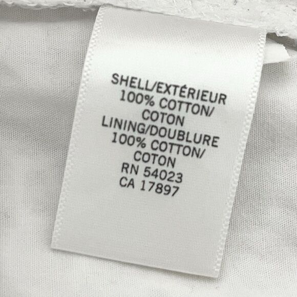 Banana Republic Chino Shorts Size 4 Embroidered White Cotton Welt Pockets - Picture 7 of 8